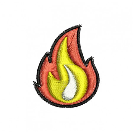 Fire Flame Fill Embroidery Design