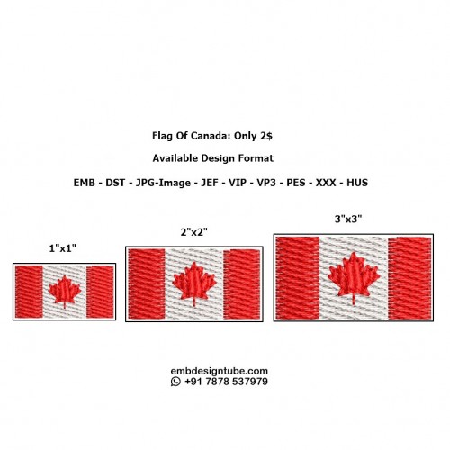 Flag Of Canada Embroidery Design 24890