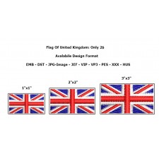 Flag Of United Kingdom Embroidery Design 24891 Flag Of United Kingdom Embroidery Design 24891