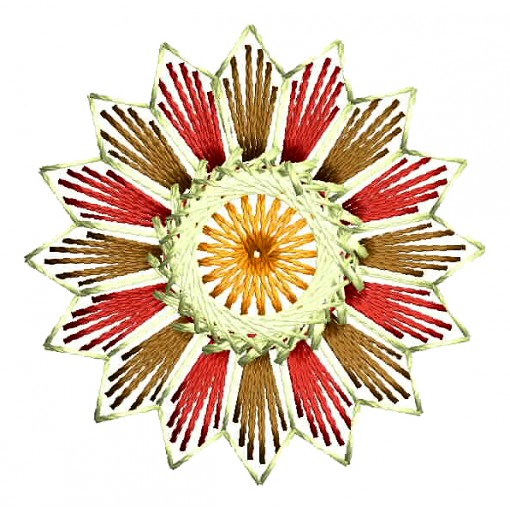 Flat Embroidery Flower Applique 26162