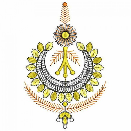 Flat With Cording Applique Embroidery Design 24818