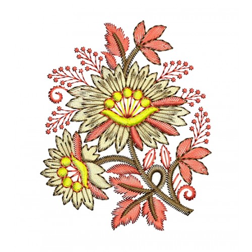 Floral Applique Embroidery Design