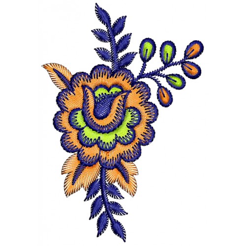 Floral Applique Embroidery Design 26131