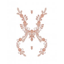 Floral Curtain Embroidery Design