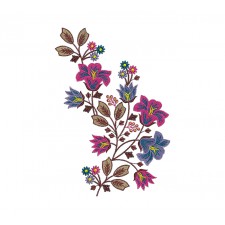 Floral Design For Embroidery Curtains