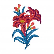 Floral Embroidery Patchwork Design 15544