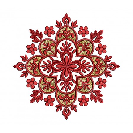 Floral Mandala Embroidery Design