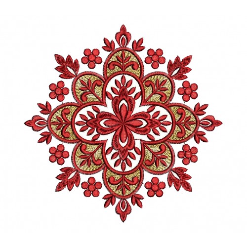 Floral Mandala Embroidery Design