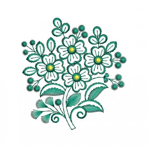 Floral Meadow Embroidery Pattern