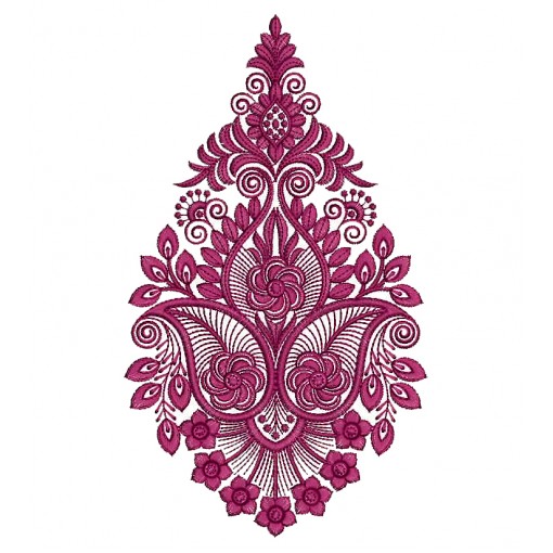Floral Paisley Pattern Embroidery