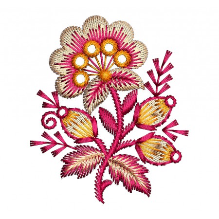 Floral nature Embroidery Design