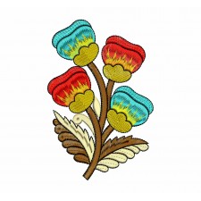 Flower Applique Embroidery Design
