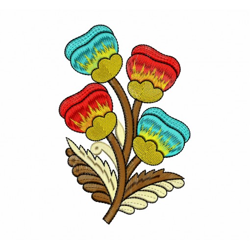 Flower Applique Embroidery Design