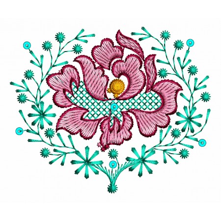 Flower Butta Embroidery Pattern