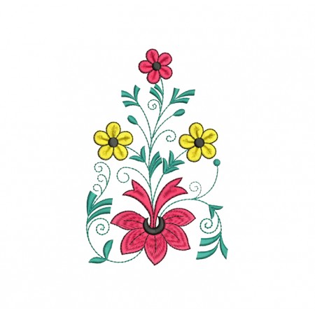 Flower Embroidery Design For Bedsheet