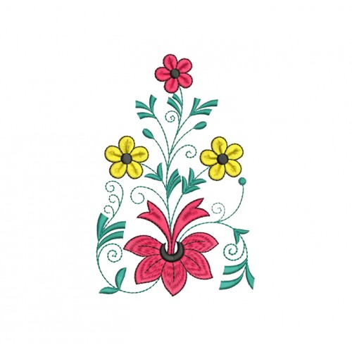 Flower Embroidery Design For Bedsheet