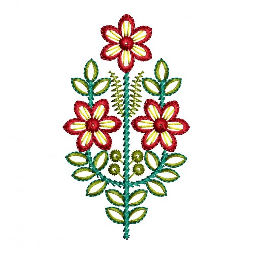 Flower Embroidery Design For Blouse