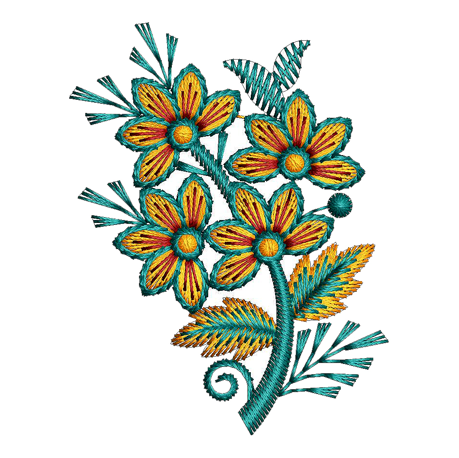 Floral Embroidery Designs For Kurtis -Storyvogue.com