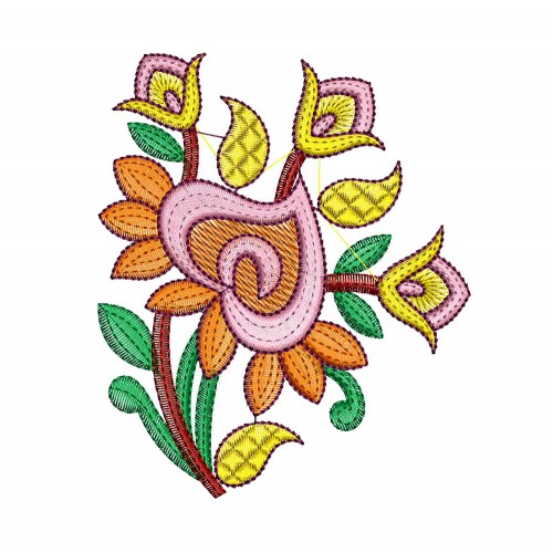 Flower Embroidery Design For Jeans