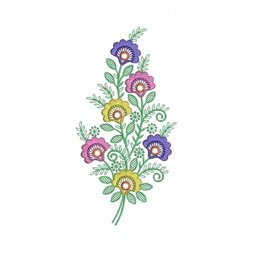 Flower Embroidery Designs For Sarees