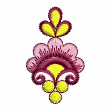Flower Embroidery Patch Pattern