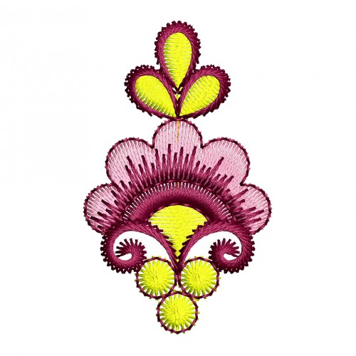 Flower Embroidery Patch Pattern