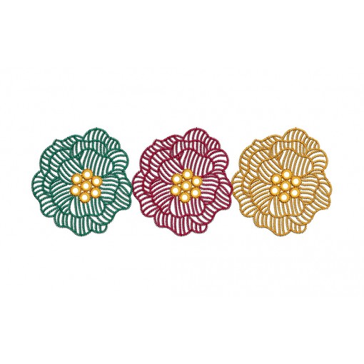 Flowers Embroidery Lace For Summer Top