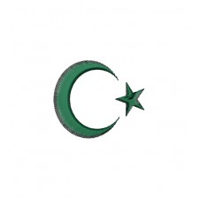 Islamic Crescent Symbol Embroidery Design