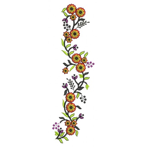 Foral Vine Embroidery For Jersey