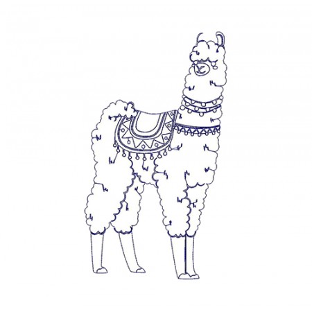 Free Llama Embroidery Design
