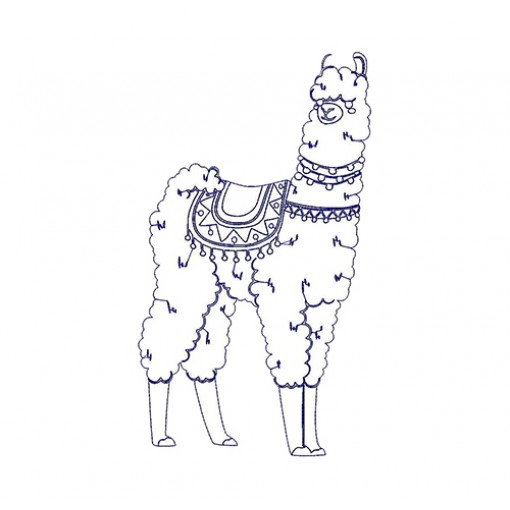 Free Llama Embroidery Design