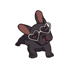 French Bulldog Embroidery Design