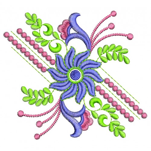 Fun Flowers Applique Embroidery Design