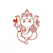 Ganesha Outline Embroidery For Kurtas