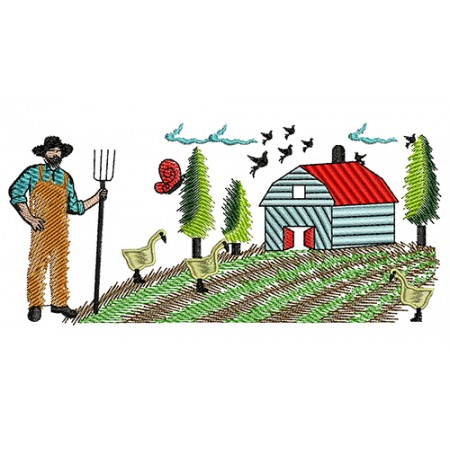 Farmhouse Embroidery Design
