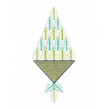 Geometric Triangle Embroidery Patch