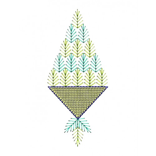 Geometric Triangle Embroidery Patch