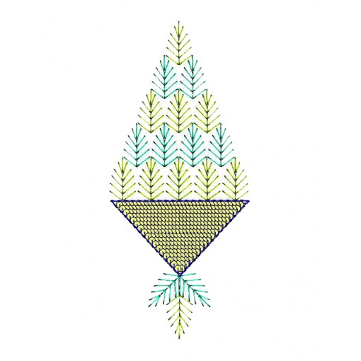 Geometric Triangle Embroidery Patch