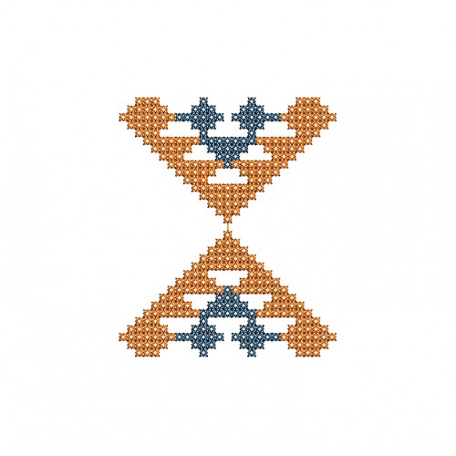 Geometric Cross Stitch Embroidery Patch