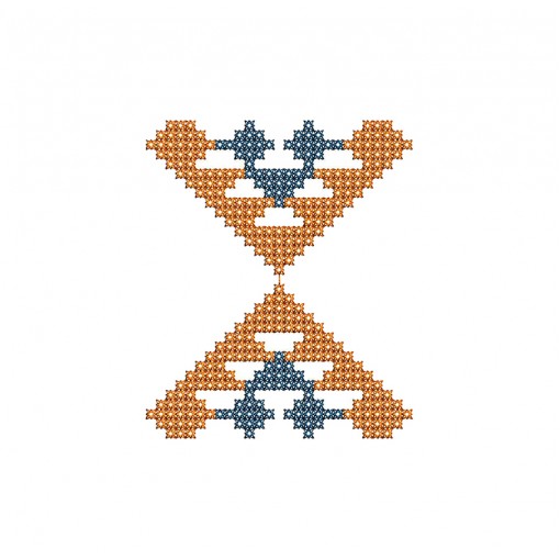 Geometric Cross Stitch Embroidery Patch