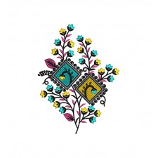 Geometric Embroidery For Bedsheet