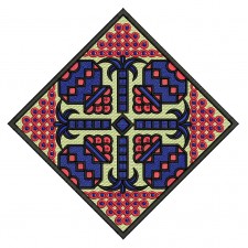 Geometric Square Embroidery Pattern