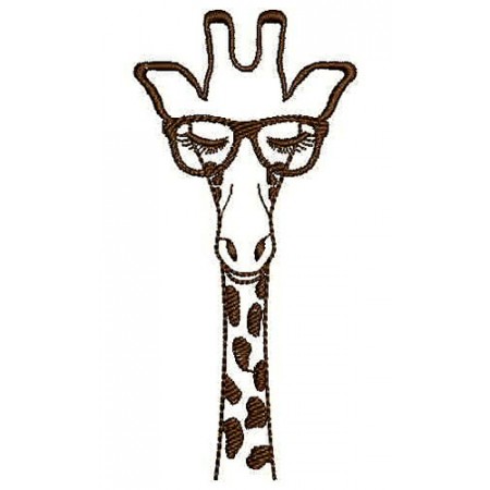 Giraffe Embroidery Design 24607