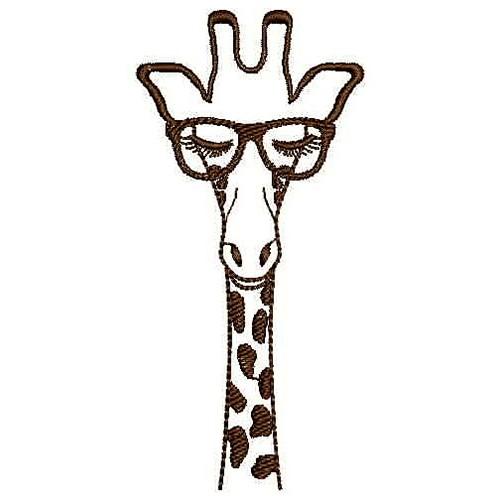 Giraffe Embroidery Design 24607