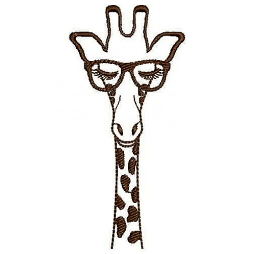 Giraffe Embroidery Design 24607