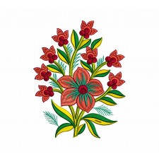 Girls Denim Trouser Applique Embroidery Design
