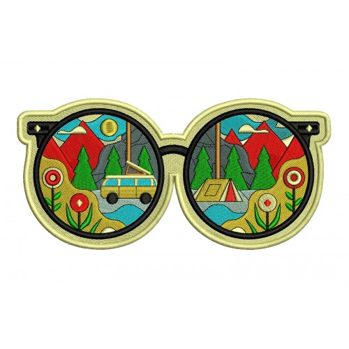 Glasses Embroidery Pattern