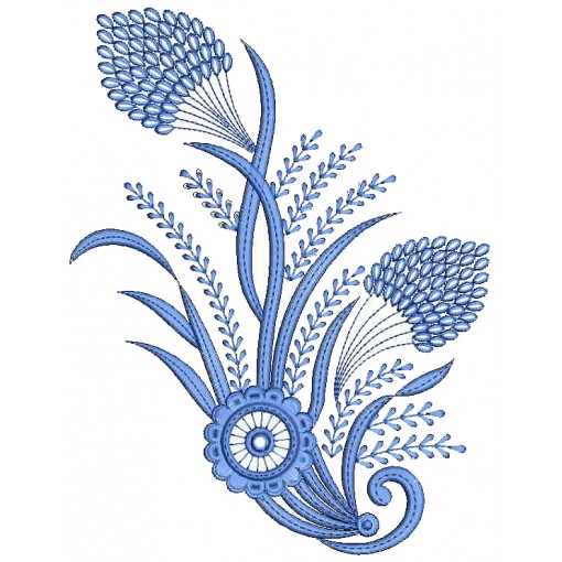 Grass Pattern Embroidery Applique Design 25967