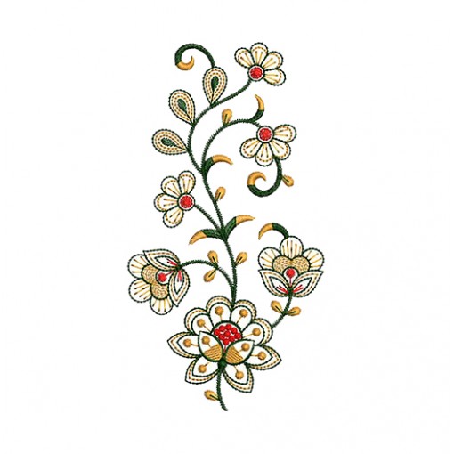 Green Vine Applique Embroidery