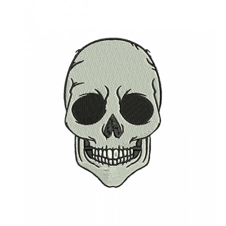 Halloween Human Skull Embroidery